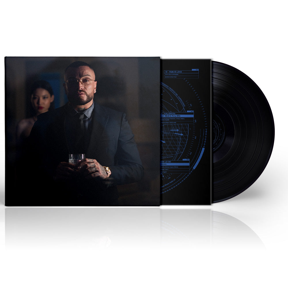 Guè – Tropico del Capricorno, LP nero estratto dalla copertina con inner sleeve e tracklist dettagliata
