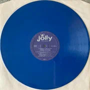 Vinile blu Jolly Records - etichetta Jolly al centro su vinile blu 12 pollici, Adriano Celentano con Giulio Libano e la sua orchestra