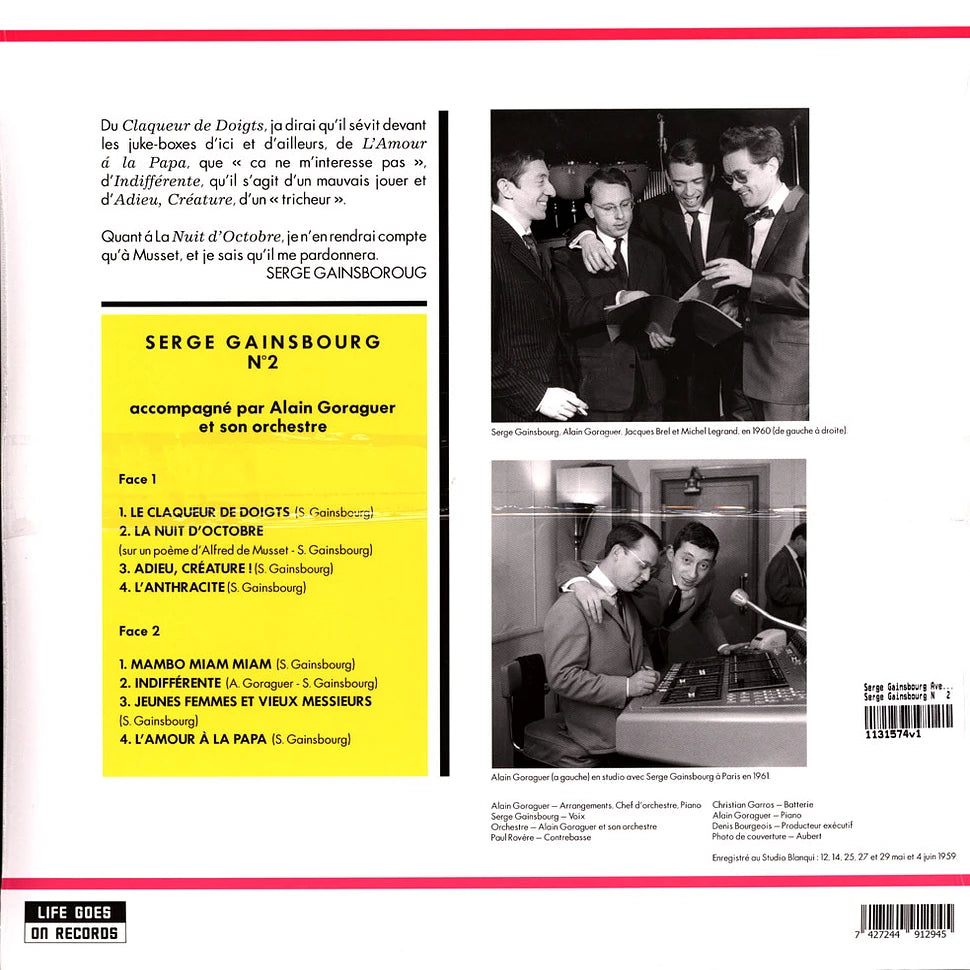 Serge Gainsbourg – N°2 | Avec Alain Goraguer et son Orchestre | Life Goes On Records