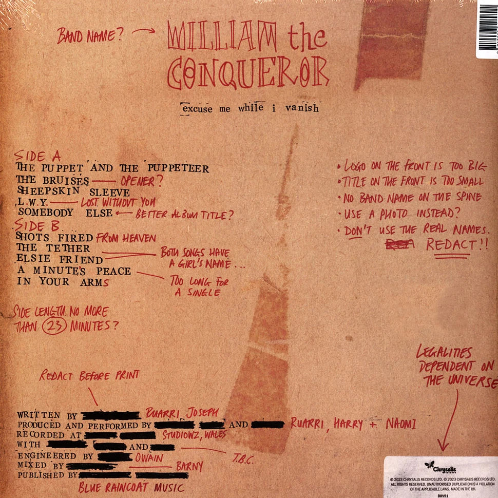 William the Conqueror – Excuse Me While I Vanish
