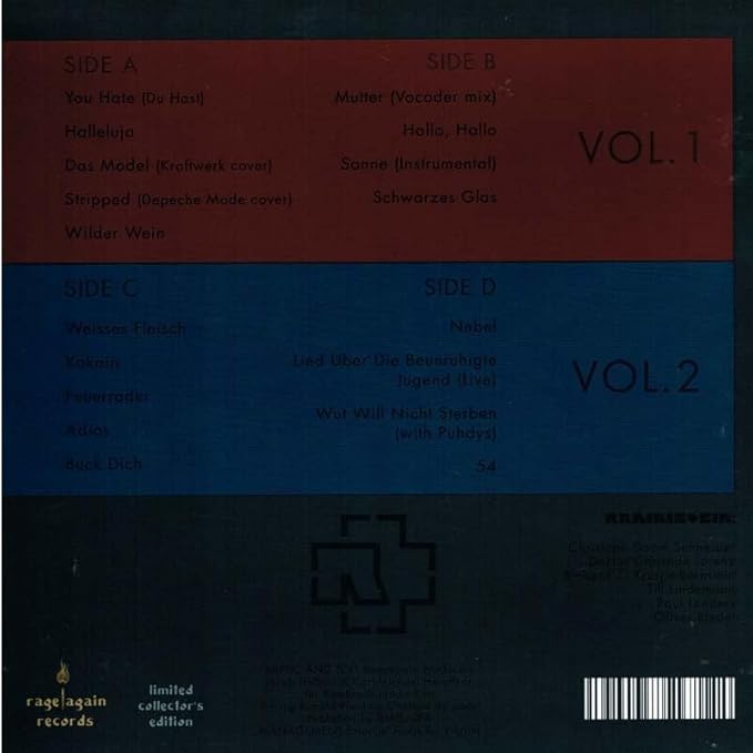 Rammstein - Rare Tracks and Singles (Doppio Vinile LP, Limited Collector's Edition)