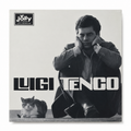 Copertina Luigi Tenco album omonimo Jolly Hi-Fi Records LPJ 5045/W SAAR - foto in bianco e nero di Luigi Tenco seduto con un gatto accanto, scritta LUIGI TENCO in grassetto in basso a sinistra, logo Jolly Hi-Fi Records LPJ 5045/W in alto a sinistra, ancora sigillato