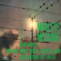 Copertina Hank Mobley Mobley's Message Hi-Fi Records Music - palo della luce con fili elettrici su cielo nuvoloso al tramonto, testo verde con nomi Hank Mobley Don Byrd Barry Harris Jackie McLean Doug Watkins Art Taylor, logo Music LPM 2033 in basso a sinistra