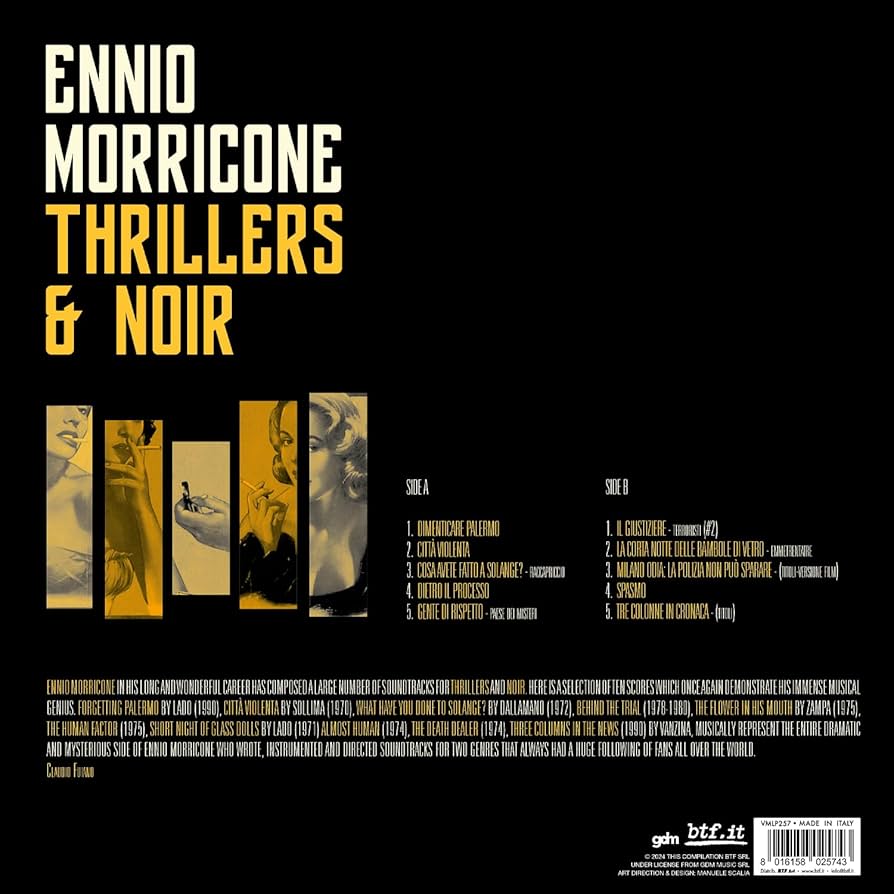 Ennio Morricone - Thrillers & Noir (Vinile Giallo Trasparente)