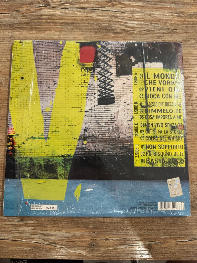 Vasco Rossi – Il Mondo Che Vorrei – retro copertina 2LP con tracklist completa 4 lati e numero copia 02846