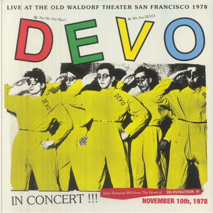 DEVO - In Concert !!! (Old Waldorf Theater San Francisco 1978) (Vinile LP, Live Recording)