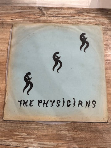 The Physicians – copertina fronte LP Picci GLA 2011, 1973 – tre figure stilizzate nere su sfondo azzurro