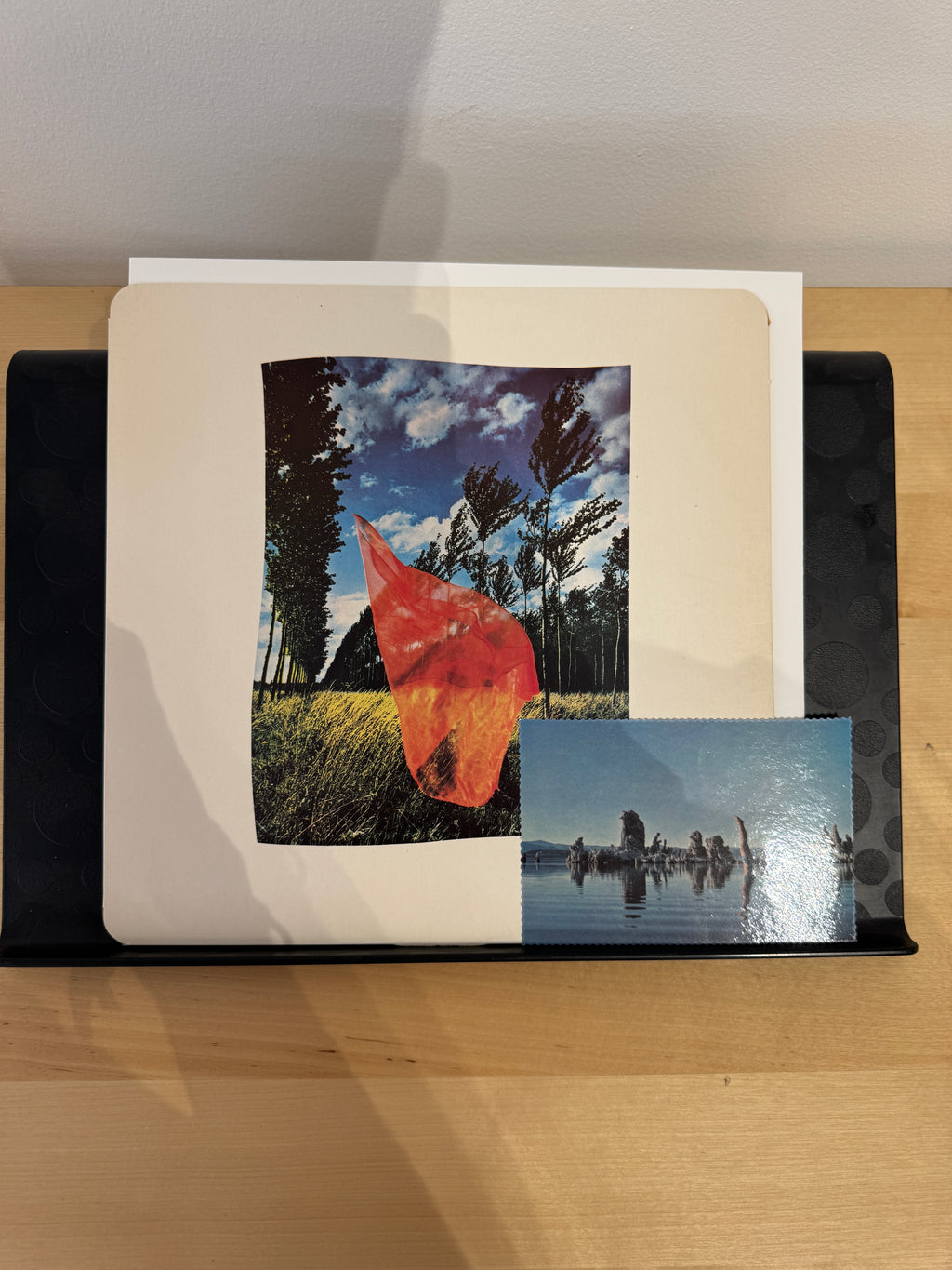 Retro copertina nera Pink Floyd Wish You Were Here - plastica esterna con segni di usura