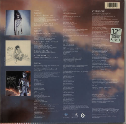 Michael Jackson – Scream / Childhood | 12" Single The Remixes | Epic Records 1995