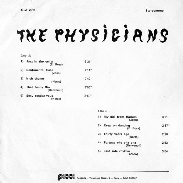 The Physicians – The Physicians | Picci GLA 2011 | LP Vinile | Italy 1973