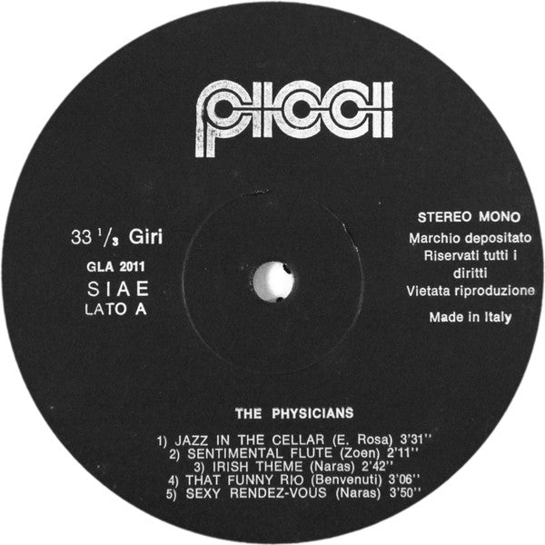 The Physicians – The Physicians | Picci GLA 2011 | LP Vinile | Italy 1973