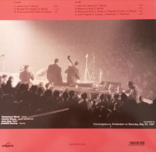 Thelonious Monk Quartet – Live In Amsterdam | Naked Lunch Records