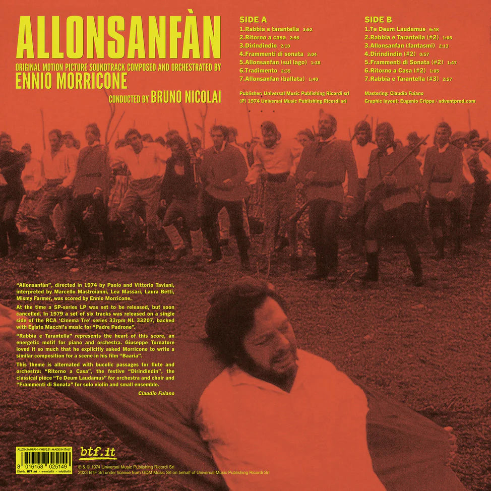 Ennio Morricone – Allonsanfàn (OST) | Clear Red Vinyl | RSD 2024