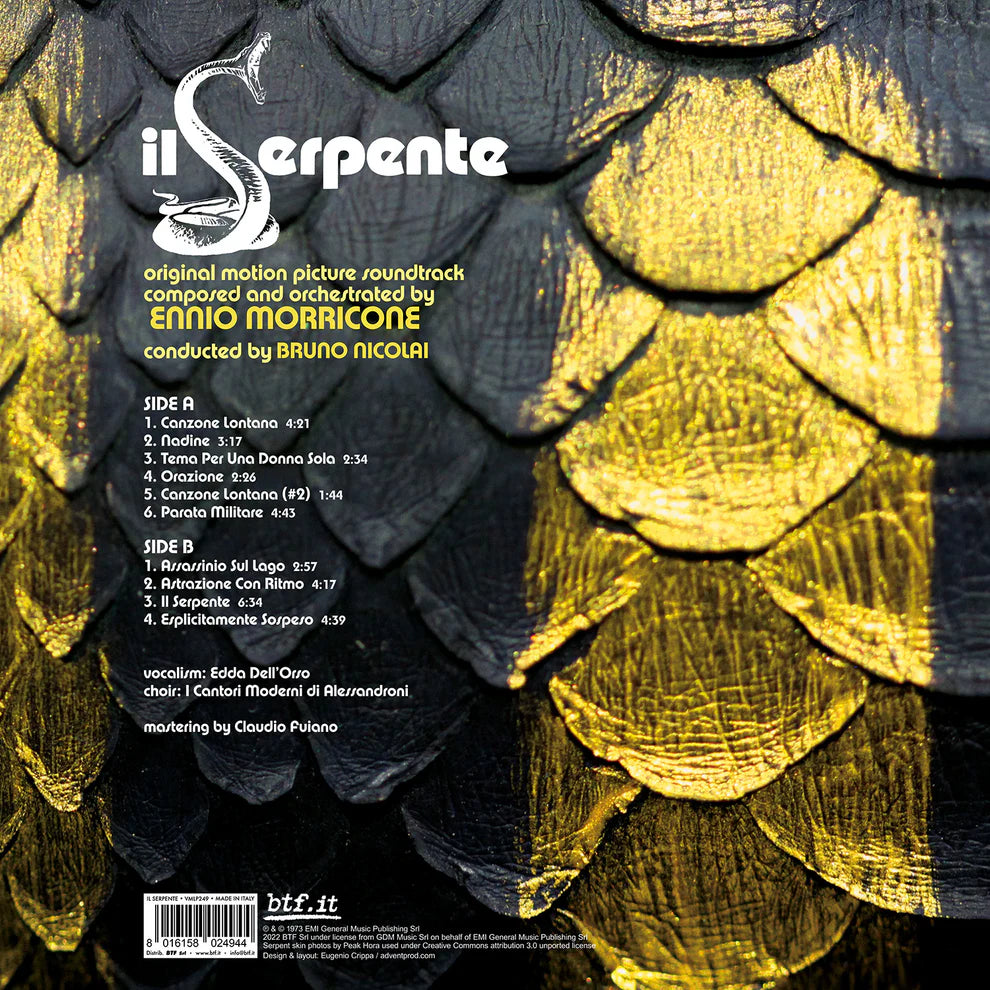 Ennio Morricone – Il Serpente (OST) | Clear Pink Vinyl | BTF 2022